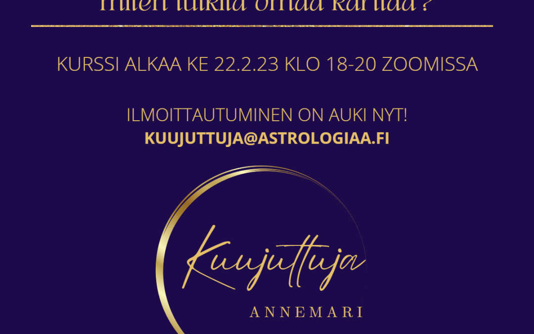 ASTROLOGIAN PERUSTEET-KURSSI ALKAA 22.2.23